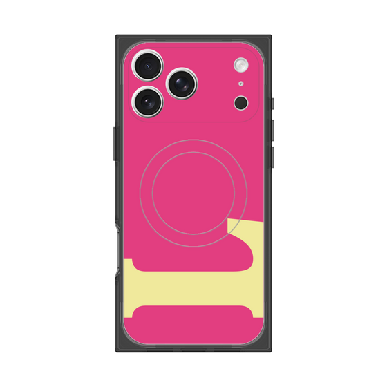 プレミアムスクエアケース with MagSafe［ オリジナル - initial color - L pink ］