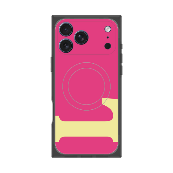 プレミアムスクエアケース with MagSafe［ オリジナル - initial color - L pink ］