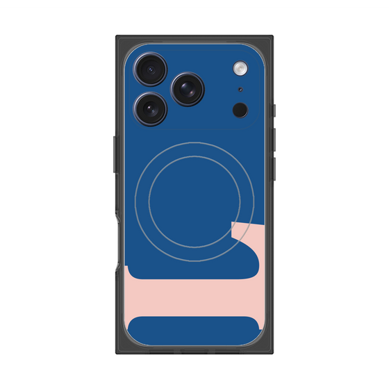 プレミアムスクエアケース with MagSafe［ オリジナル - initial color - L navy ］