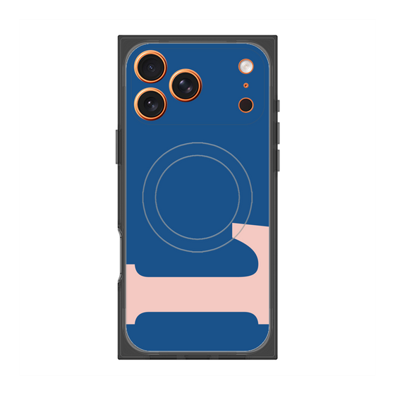 プレミアムスクエアケース with MagSafe［ オリジナル - initial color - L navy ］