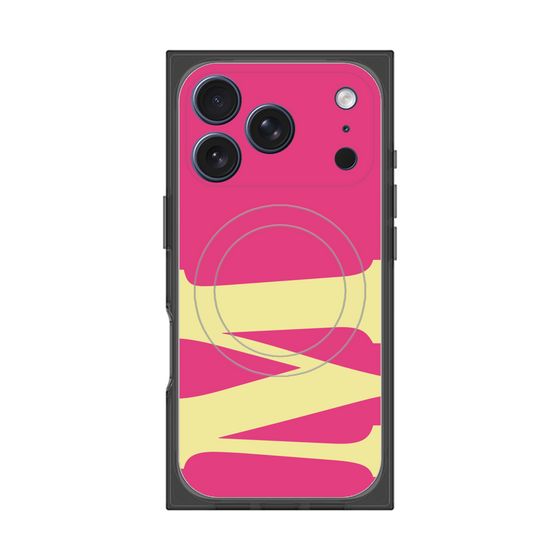 プレミアムスクエアケース with MagSafe［ オリジナル - initial color - M pink ］