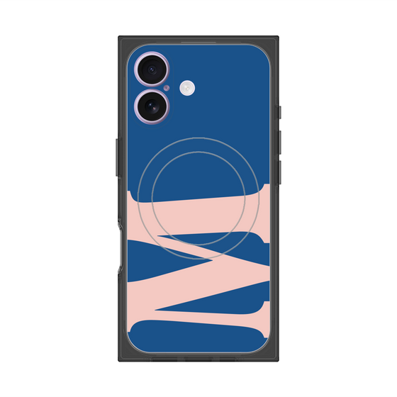 プレミアムスクエアケース with MagSafe［ オリジナル - initial color - M navy ］
