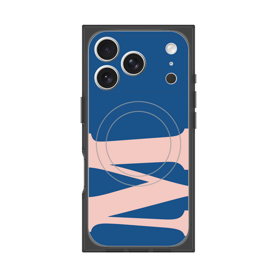 プレミアムスクエアケース with MagSafe［ オリジナル - initial color - M navy ］