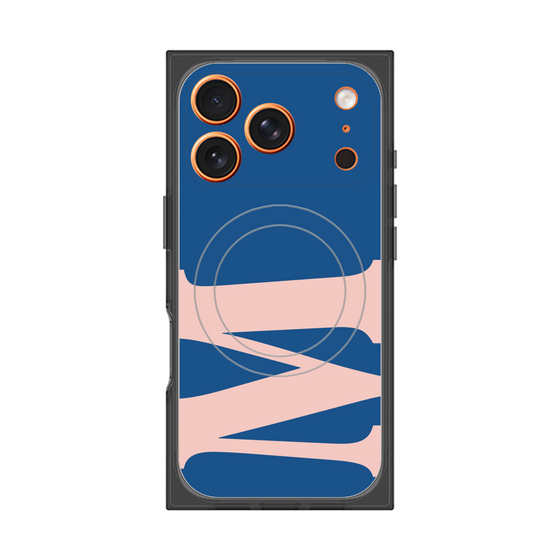 プレミアムスクエアケース with MagSafe［ オリジナル - initial color - M navy ］
