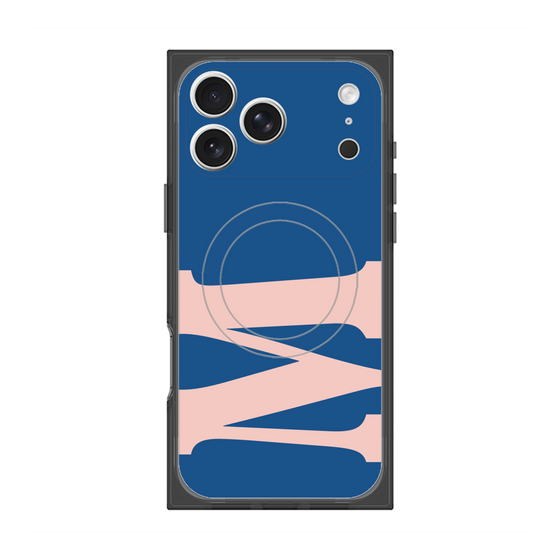 プレミアムスクエアケース with MagSafe［ オリジナル - initial color - M navy ］