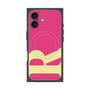 プレミアムスクエアケース with MagSafe［ オリジナル - initial color - R pink ］
