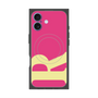 プレミアムスクエアケース with MagSafe［ オリジナル - initial color - R pink ］