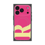 プレミアムスクエアケース with MagSafe［ オリジナル - initial color - R pink ］