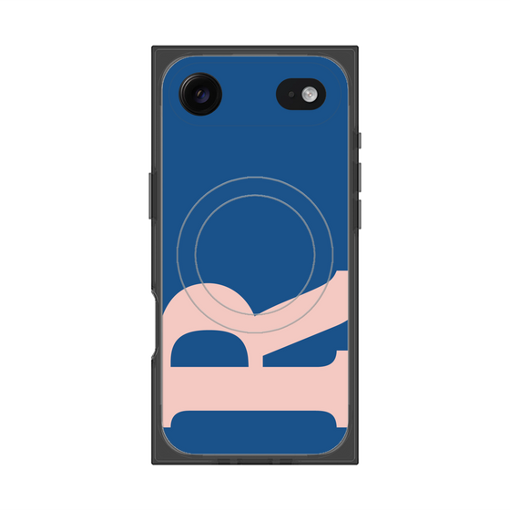 プレミアムスクエアケース with MagSafe［ オリジナル - initial color - R navy ］
