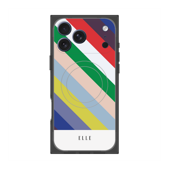 プレミアムスクエアケース with MagSafe［ ELLE - シック - スプリング ］