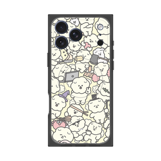 プレミアムスクエアケース with MagSafe［ もっさりもさお - もさもさ - ベージュ ］