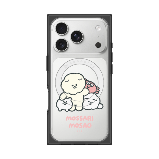 プレミアムスクエアケース with MagSafe［ もっさりもさお - みんないっしょ - クリア ］
