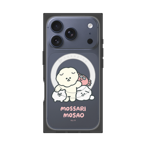 プレミアムスクエアケース with MagSafe［ もっさりもさお - みんないっしょ - クリア ］