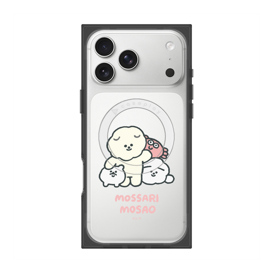 プレミアムスクエアケース with MagSafe［ もっさりもさお - みんないっしょ - クリア ］
