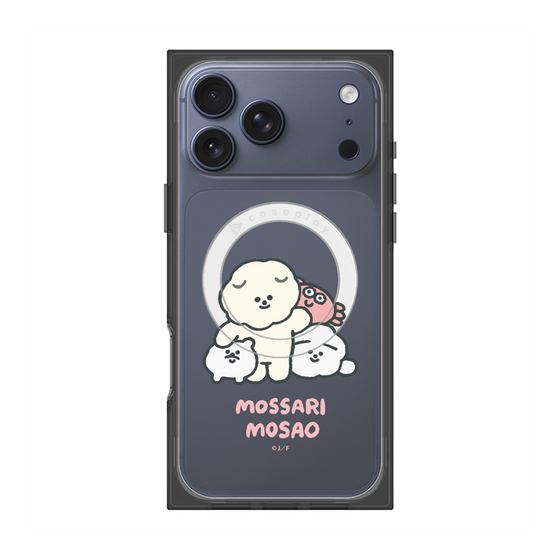 プレミアムスクエアケース with MagSafe［ もっさりもさお - みんないっしょ - クリア ］