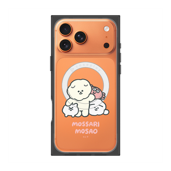 プレミアムスクエアケース with MagSafe［ もっさりもさお - みんないっしょ - クリア ］