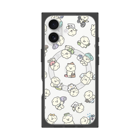 プレミアムスクエアケース with MagSafe［ もっさりもさお - もさおがいっぱい - クリア ］