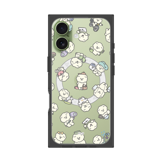 プレミアムスクエアケース with MagSafe［ もっさりもさお - もさおがいっぱい - クリア ］