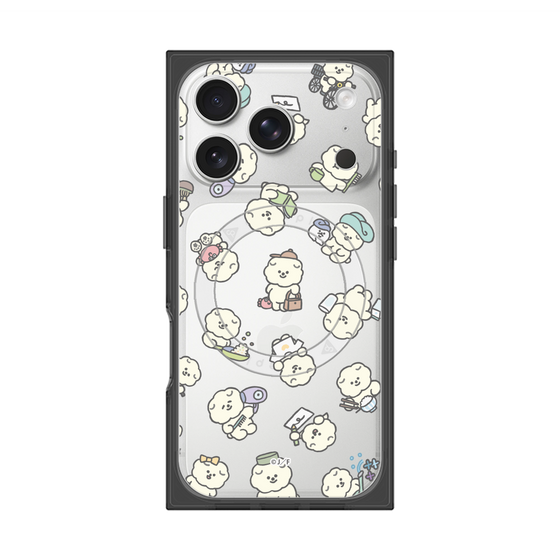 プレミアムスクエアケース with MagSafe［ もっさりもさお - もさおがいっぱい - クリア ］