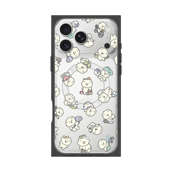 プレミアムスクエアケース with MagSafe［ もっさりもさお - もさおがいっぱい - クリア ］