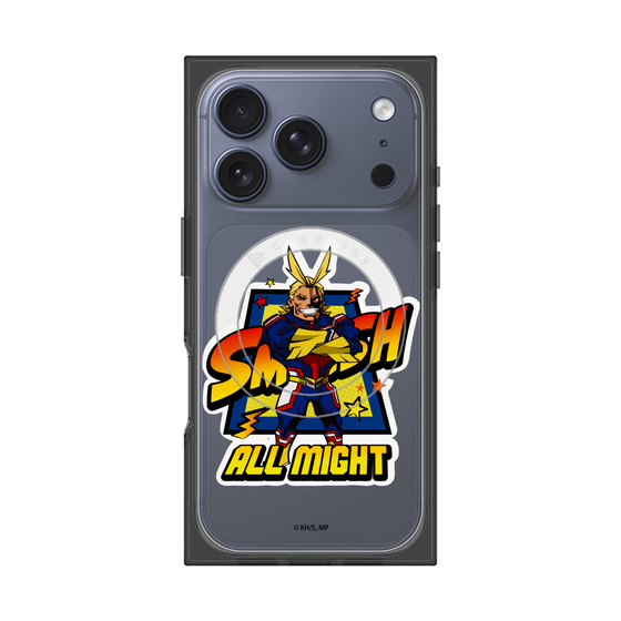 プレミアムスクエアケース with MagSafe［ 僕のヒーローアカデミア - ミニキャラ - オールマイト ］