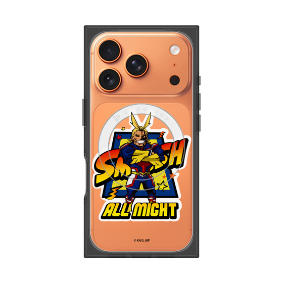 プレミアムスクエアケース with MagSafe［ 僕のヒーローアカデミア - ミニキャラ - オールマイト ］