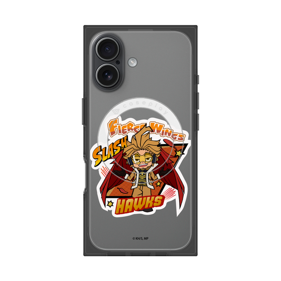 プレミアムスクエアケース with MagSafe［ 僕のヒーローアカデミア - ミニキャラ - ホークス ］