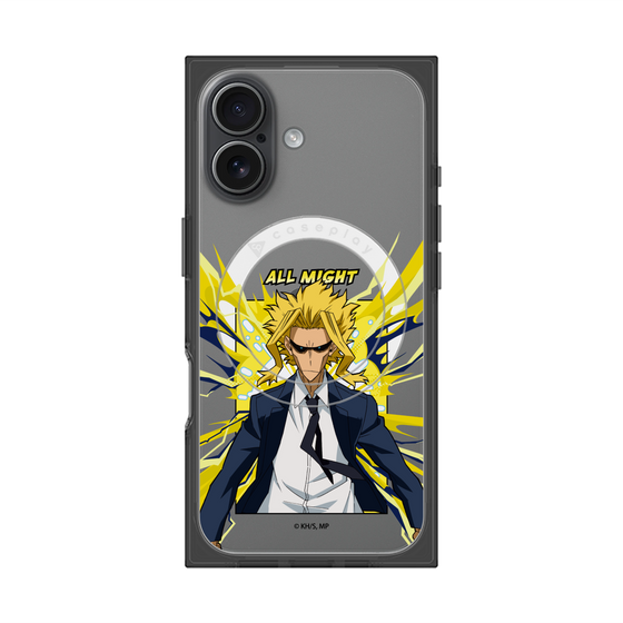 プレミアムスクエアケース with MagSafe［ 僕のヒーローアカデミア - ポップ -オールマイト ］