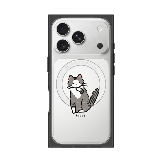 プレミアムスクエアケース with MagSafe［ オリジナル - CASEPLAYネコ - tabby ］