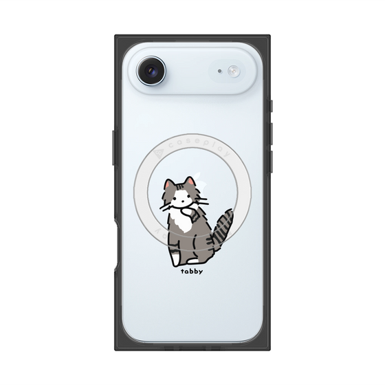 プレミアムスクエアケース with MagSafe［ オリジナル - CASEPLAYネコ - tabby ］