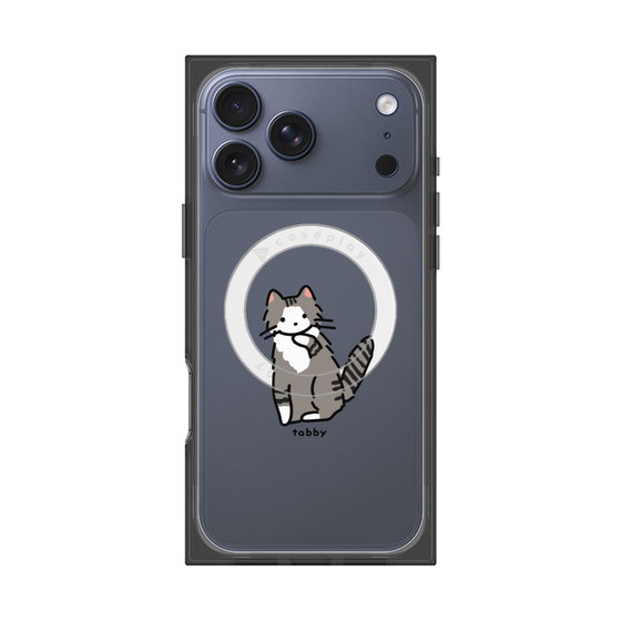 プレミアムスクエアケース with MagSafe［ オリジナル - CASEPLAYネコ - tabby ］