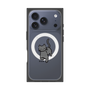 プレミアムスクエアケース with MagSafe［ オリジナル - CASEPLAYネコ - black ］