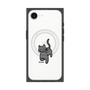 プレミアムスクエアケース with MagSafe［ オリジナル - CASEPLAYネコ - black ］