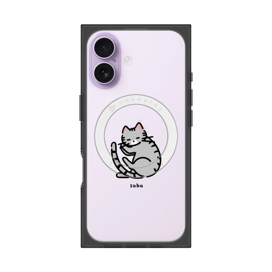 プレミアムスクエアケース with MagSafe［ オリジナル - CASEPLAYネコ - saba ］