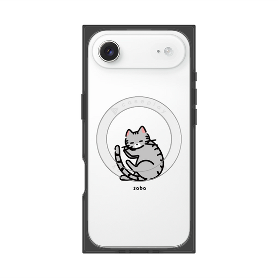 プレミアムスクエアケース with MagSafe［ オリジナル - CASEPLAYネコ - saba ］