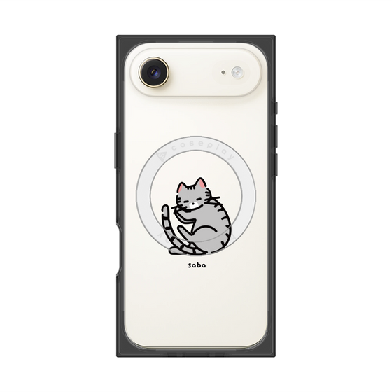プレミアムスクエアケース with MagSafe［ オリジナル - CASEPLAYネコ - saba ］