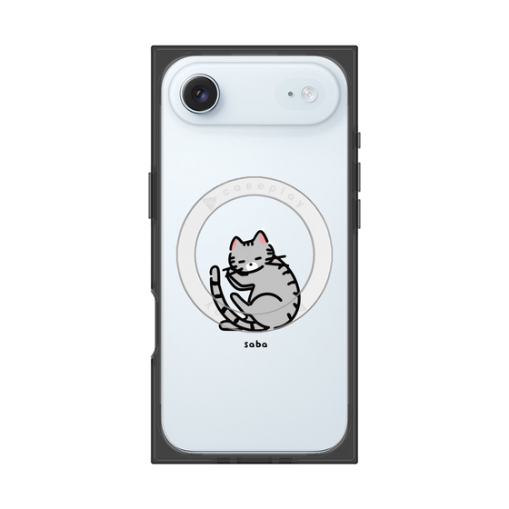 プレミアムスクエアケース with MagSafe［ オリジナル - CASEPLAYネコ - saba ］