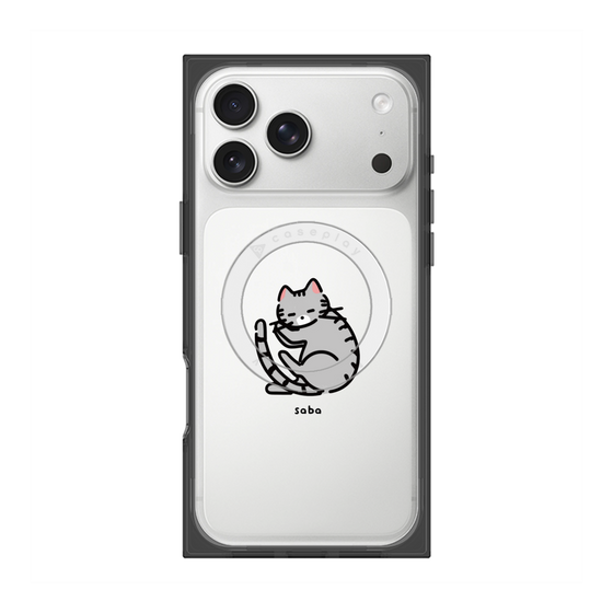 プレミアムスクエアケース with MagSafe［ オリジナル - CASEPLAYネコ - saba ］