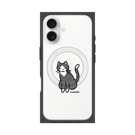 プレミアムスクエアケース with MagSafe［ オリジナル - CASEPLAYネコ - tuxedo ］