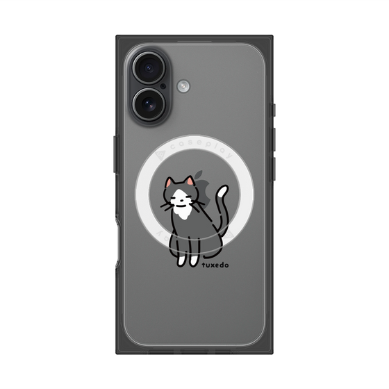 プレミアムスクエアケース with MagSafe［ オリジナル - CASEPLAYネコ - tuxedo ］