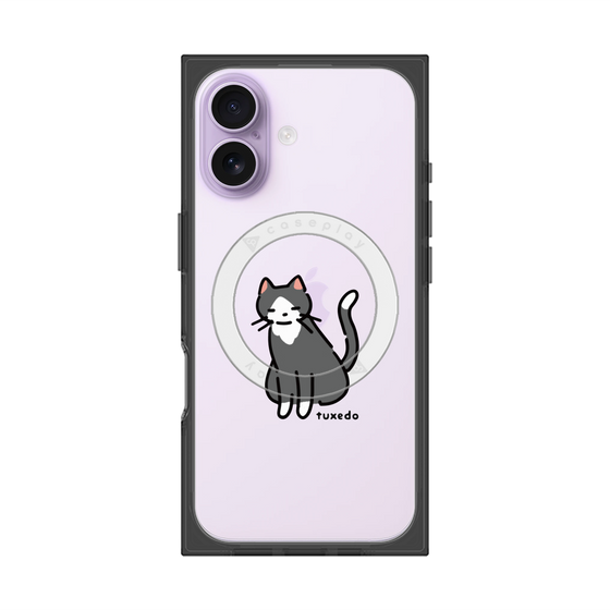 プレミアムスクエアケース with MagSafe［ オリジナル - CASEPLAYネコ - tuxedo ］