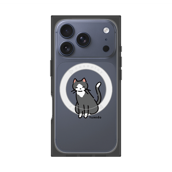 プレミアムスクエアケース with MagSafe［ オリジナル - CASEPLAYネコ - tuxedo ］