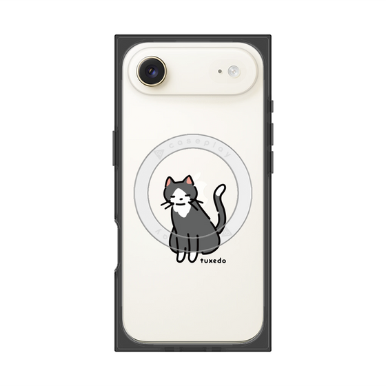 プレミアムスクエアケース with MagSafe［ オリジナル - CASEPLAYネコ - tuxedo ］