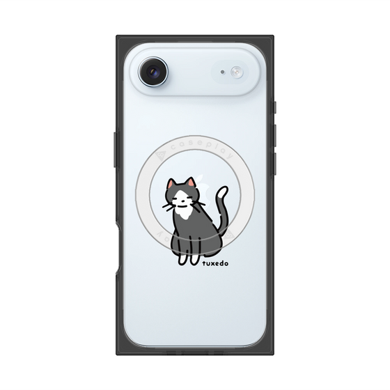 プレミアムスクエアケース with MagSafe［ オリジナル - CASEPLAYネコ - tuxedo ］