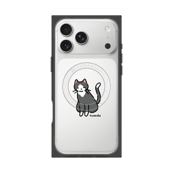 プレミアムスクエアケース with MagSafe［ オリジナル - CASEPLAYネコ - tuxedo ］