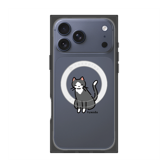 プレミアムスクエアケース with MagSafe［ オリジナル - CASEPLAYネコ - tuxedo ］