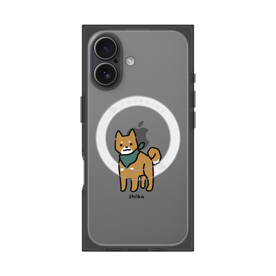 プレミアムスクエアケース with MagSafe［ オリジナル - CASEPLAYイヌ - shiba ］