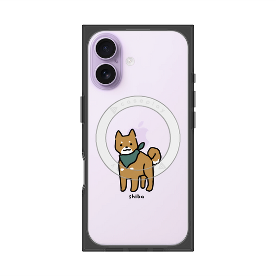 プレミアムスクエアケース with MagSafe［ オリジナル - CASEPLAYイヌ - shiba ］