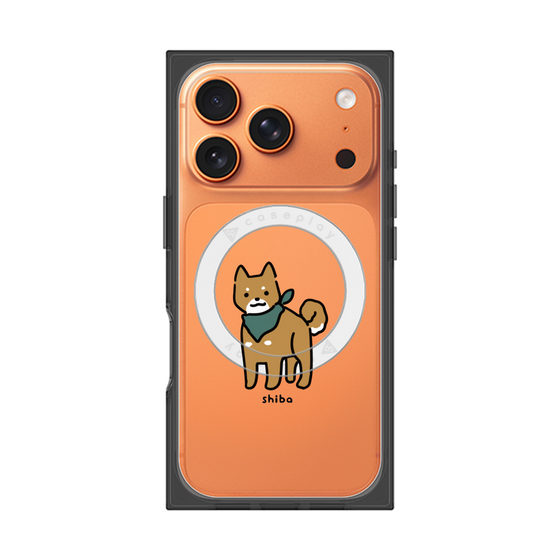 プレミアムスクエアケース with MagSafe［ オリジナル - CASEPLAYイヌ - shiba ］
