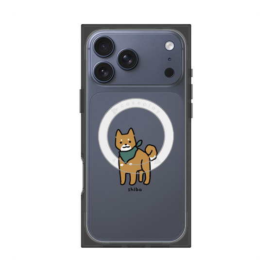プレミアムスクエアケース with MagSafe［ オリジナル - CASEPLAYイヌ - shiba ］